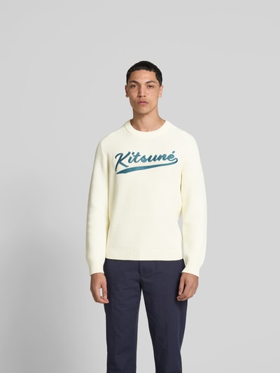 MAISON KITSUNÉ Pullover in Strick-Optik Beige 4