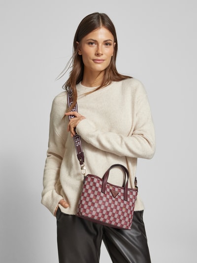 Guess Tote Bag mit Label-Applikation Bordeaux 1