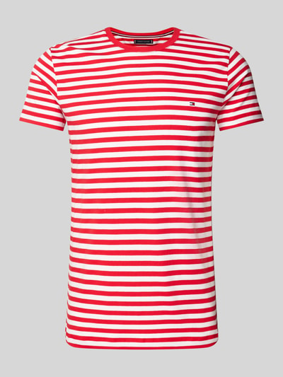 Tommy Hilfiger T-shirt met labelstitching Rood - 2