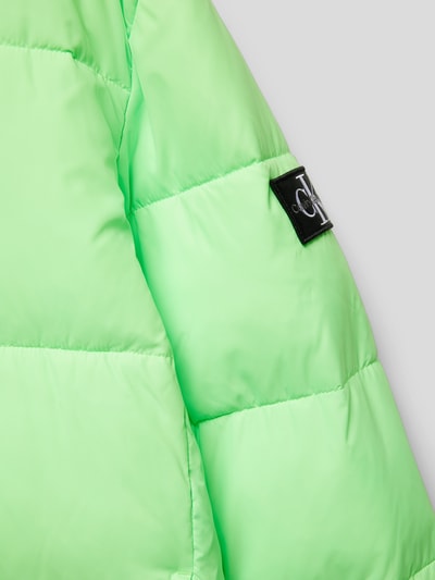 Calvin Klein Jeans Gewatteerd jack met labelprint, model 'ESSENTIAL' Neon groen - 2