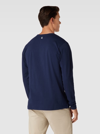 Colours & Sons Longsleeve mit Label-Stitching Modell 'HENLEY' Marine 5