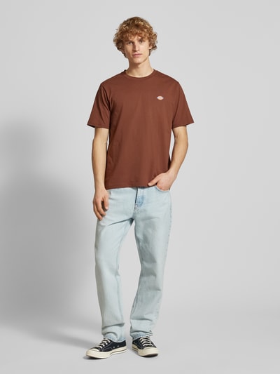 Dickies T-Shirt mit Label-Print Modell 'MAPLETON' Dunkelbraun 1