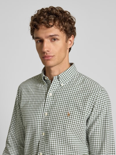 Polo Ralph Lauren Regular Fit Freizeithemd mit Logo-Stitching Modell 'Cub' Gruen 3