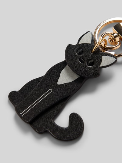 Seidenfelt Schlüsselanhänger in Animal-Optik Modell 'My Cat' Black 2