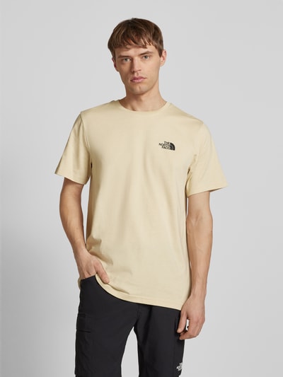 The North Face T-Shirt mit Label-Print Modell 'Simple Dome' Beige 4