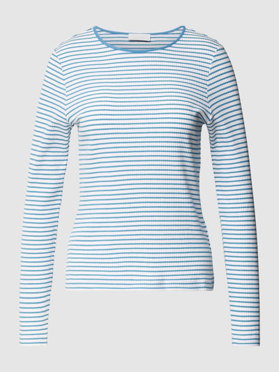 Rich & Royal Longsleeve mit Streifenmuster Rauchblau 2