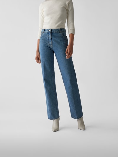 Nina Ricci High Waist Jeans im Flared Cut Blau 4