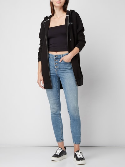 Guess Oversized Sweatjacke mit Kapuze Black 1