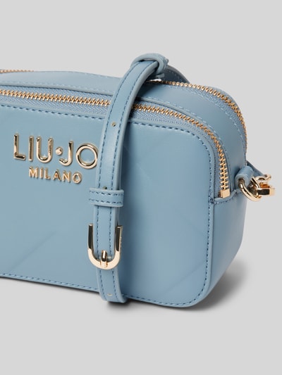 Liu Jo White Handtasche mit Label-Applikation Modell 'RIDHI' Rauchblau 3