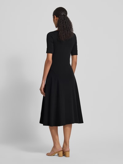 Lauren Ralph Lauren Midikleid mit Rundhalsausschnitt Modell 'MUNZIE' Black 5