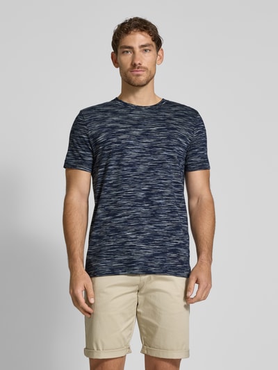 Tom Tailor T-shirt o kroju regular fit z czystej bawełny Ciemnoniebieski 4