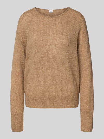 Brax Gebreide pullover met ribboorden, model 'LISA' Camel - 2