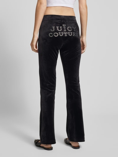 Juicy Couture Spodnie dresowe z detalem z logo Czarny 5