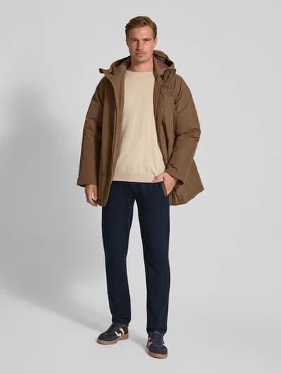 bugatti Regular fit sweatpants met achterzak, model 'Selanik' Marineblauw - 1