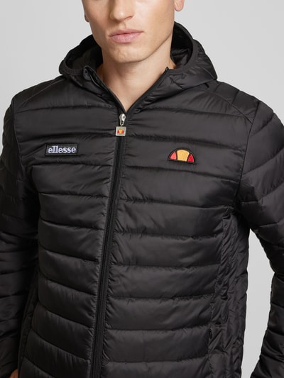 Ellesse Gewatteerd jack met labelstitchings, model 'LOMBARDY' Zwart - 3