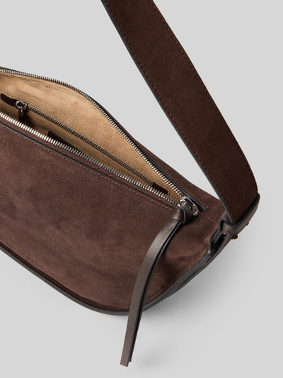 Marc O'Polo Schoudertas van echt kalfsleer, model 'AAMI' Donkerbruin - 5