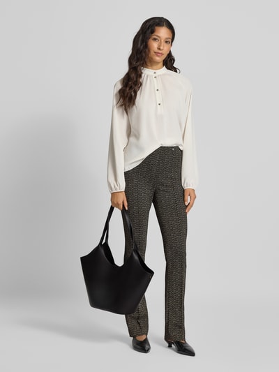 Marc Cain Bootcut stoffen broek met persplooien, model 'FREDERICA' Zwart - 1