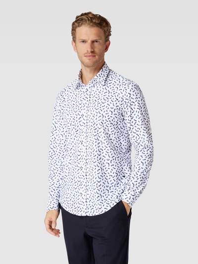 BOSS Regular fit vrijetijdsoverhemd met all-over motief, model 'Liam' Wit - 4