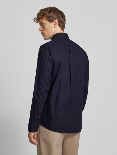 BOSS Orange Regular fit vrijetijdsoverhemd met button-downkraag, model 'Rickert’ Donkerblauw - 5