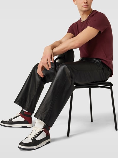 REVIEW T-Shirt mit Rundhalsausschnitt Bordeaux Rot 1