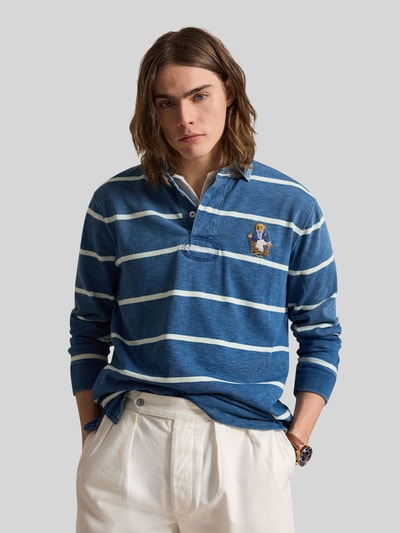 Polo Ralph Lauren Regular Fit Poloshirt aus reiner Baumwolle mit Polo-Bear-Stitching Jeansblau 4