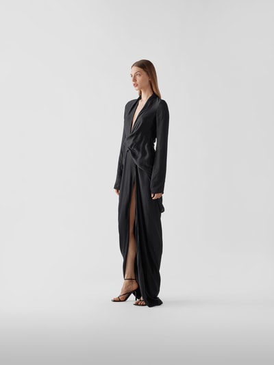 Rick Owens Kleid mit Wickel-Optik Schwarz 4