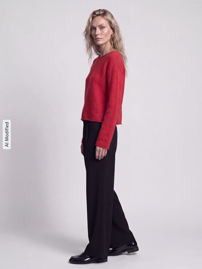BOSS Orange Regular Fit Pullover aus Alpaka-Mix mit Woll-Anteil Modell 'C_Follettino' Rot 1