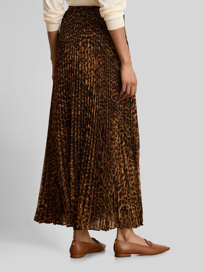 Lauren Ralph Lauren Maxirock mit Plisseefalten Mittelbraun 5