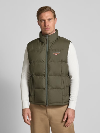 Polo Ralph Lauren Regular Fit Steppweste mit Label-Stitching Oliv 4