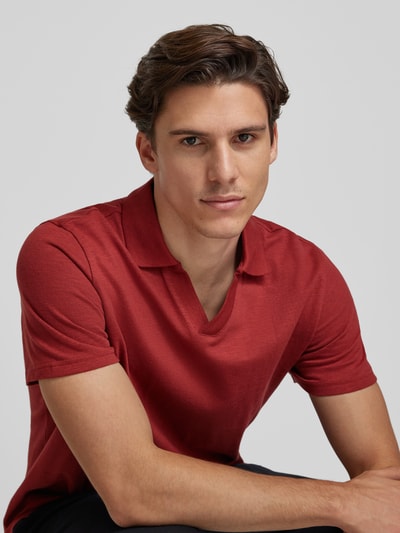 MCNEAL Regular fit poloshirt met V-hals Roestrood - 3