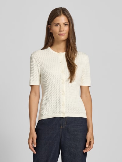 Tommy Hilfiger Regular fit gebreid jack van puur katoen Wit - 4