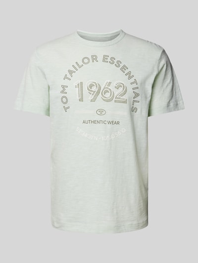 Tom Tailor T-shirt z nadrukiem z logo Limonkowy 2