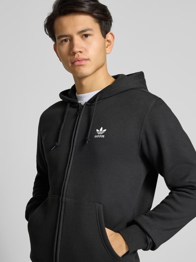 adidas Originals Regular fit sweatjack met logostitching Zwart - 3