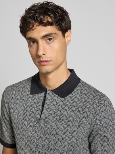 Emporio Armani Poloshirt mit Kaschmir-Anteil und kurzer Knopfleiste Weiss 3