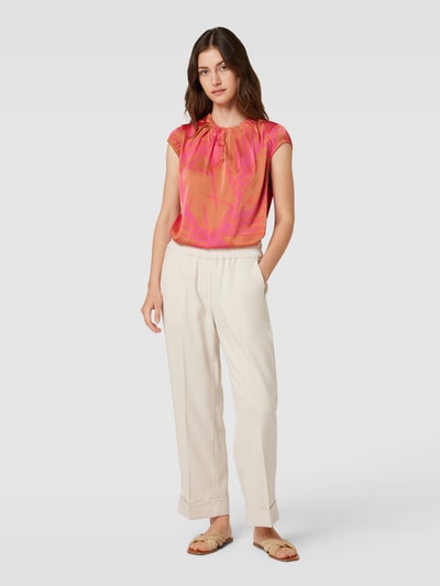 COMMA Blusenshirt mit Allover-Muster Pink 1