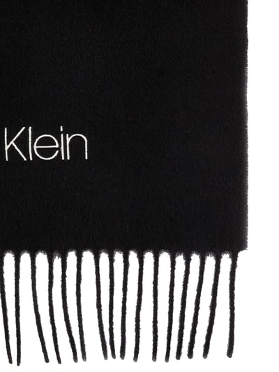 CK Calvin Klein Schal aus Wolle mit Logo-Stickerei  Black 3