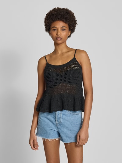 Only Top o kroju regular fit z dzianiny z mieszanki bawełny model ‘MARY LIFE’ Czarny 4