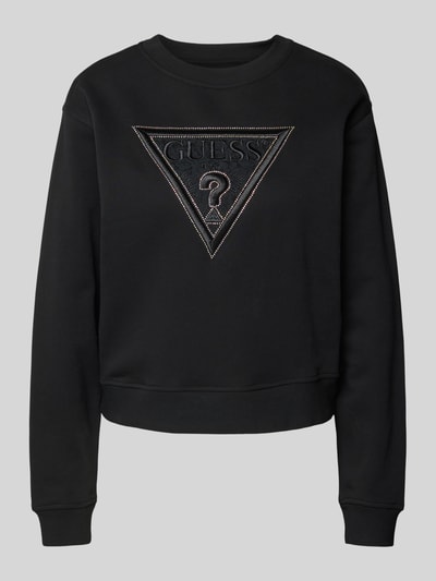 Guess Sweatshirt mit Label-Detail BLACK 2