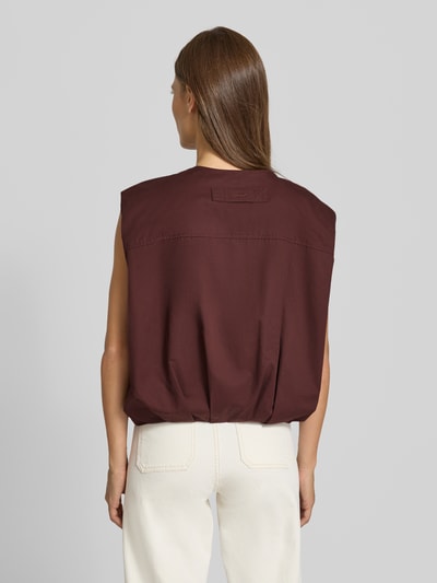 HUGO Regular Fit Weste aus reiner Baumwolle Modell 'AZELDA' Schoko 5