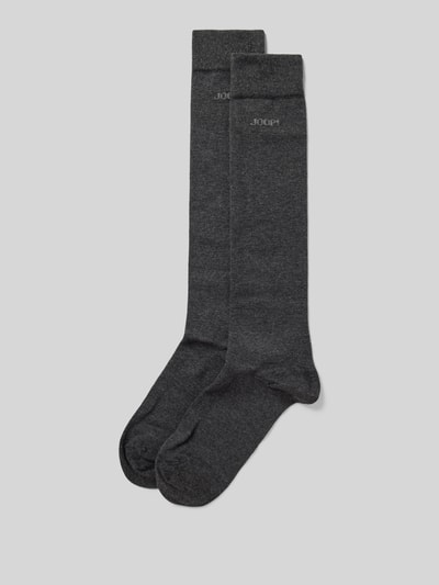 JOOP! Collection Socken mit Label-Print Anthrazit Melange 1