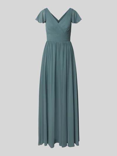 Mascara Abendkleid mit V-Ausschnitt Oliv 2