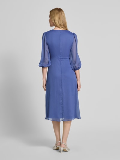 Christian Berg Cocktail Cocktailkleid in Wickel-Optik Dunkelblau Melange 5