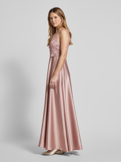 Laona Abendkleid mit Spitzenbesatz Rose 1