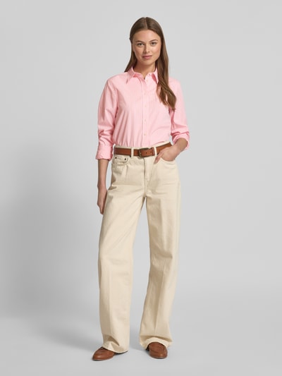 Gant Regular Fit Hemdbluse mit Label-Stitching Pink 1