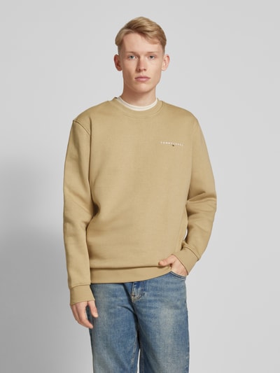 Tommy Jeans Sweatshirt mit Label-Stitching Beige 4