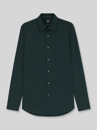 BOSS Koszula o kroju slim fit z mieszanki bawełny, koszula biznesowa model 'HANK' Butelkowy zielony 2