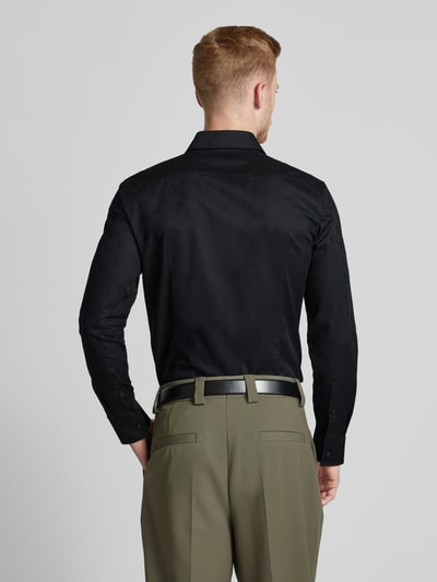 HUGO Slim Fit Business-Hemd mit Kentkragen Modell 'Kenno' Black 5