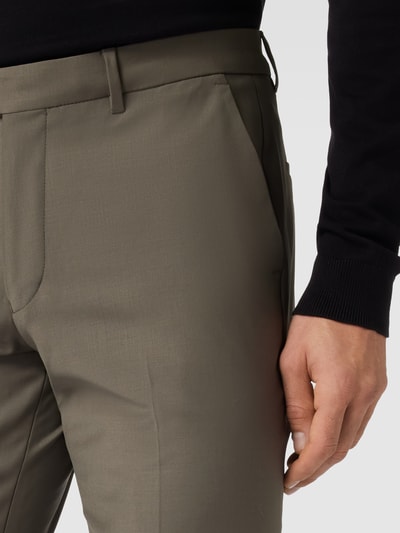 Drykorn Pantalon met persplooien, model 'PIET' Olijfgroen - 3