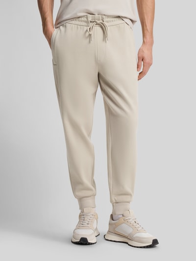 BOSS Regular Fit Jogpants aus Baumwoll-Mix Modell 'LAMONT' Beige 4