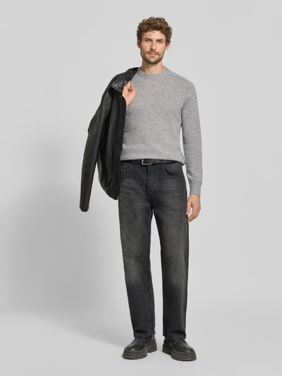 FTC Cashmere Regular Fit Strickpullover aus reinem Kaschmir Hellgrau 1